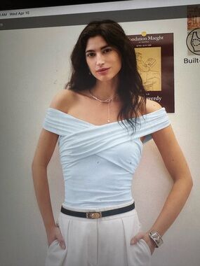 OGL CRISS CROSS OFF SHOULDER BRA TOP NWT